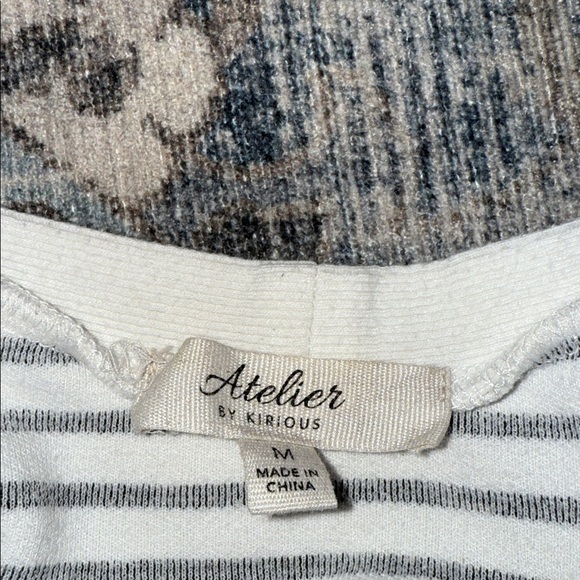 Atelier Striped Black and White Top - Picture 3 of 3